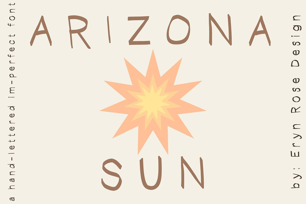 Arizona Sun a slightly wobbly Serif, a Handwritten Font by Eryn Rose Design (Photo 1 of 13)