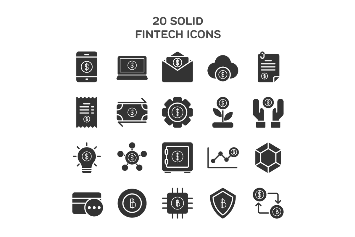 FinTech Icons, an Icon by inipagi