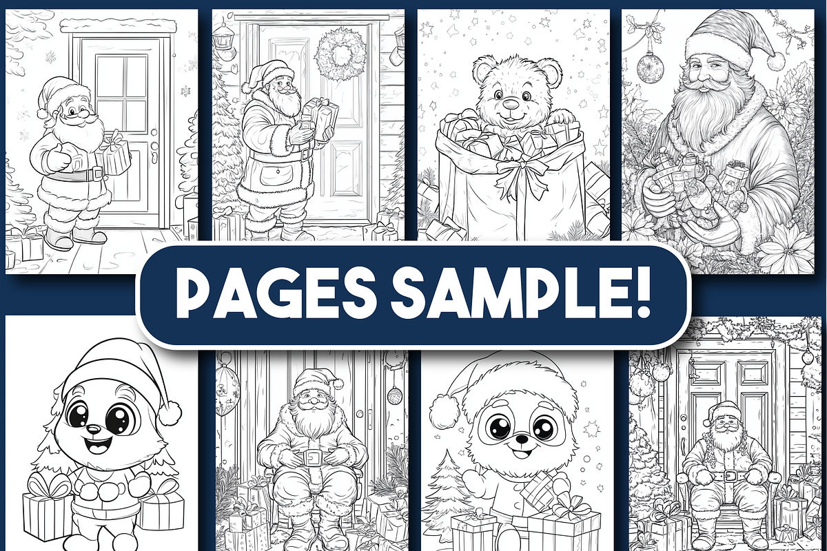 Kawaii Christmas Coloring Book, an Animal Illustration by Design Home (Photo 3 of 3)