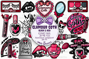Glamour Goth Makeup - PNG clipart