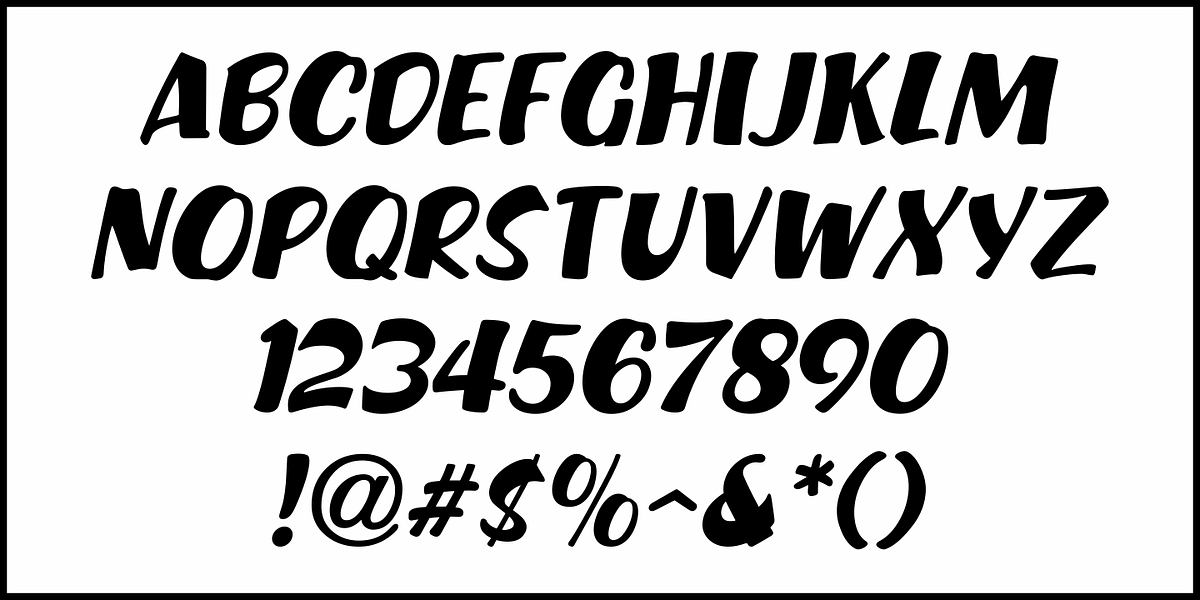 Show Card Brush JNL, a Script Font by Jeff Levine Fonts (Photo 5 of 5)