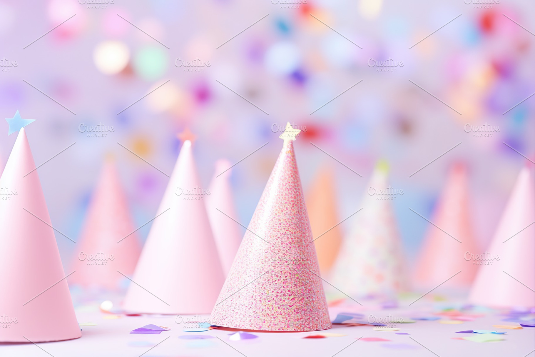 Pink birthday caps, a Holiday Photo by AlyaAnd