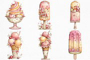 Summer Treats Ice Cream Clipart, an Illustration by Craft Nest (Thumbnail 4 of 12)