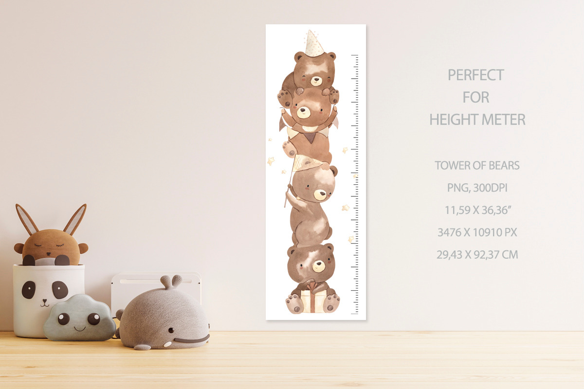 Cute BEAR.Watercolor woodland animal, an Animal Illustration by OlliArtDesign (Photo 3 of 9)
