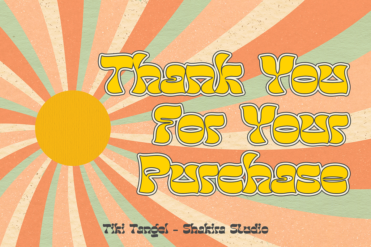 Tiki Tangle - Retro Display Font, a Serif Font by Shakira Studio (Photo 15 of 15)
