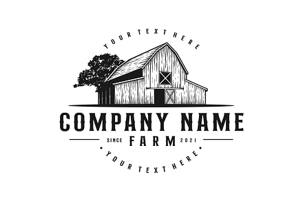 Vintage Farm Barn Logo Design 