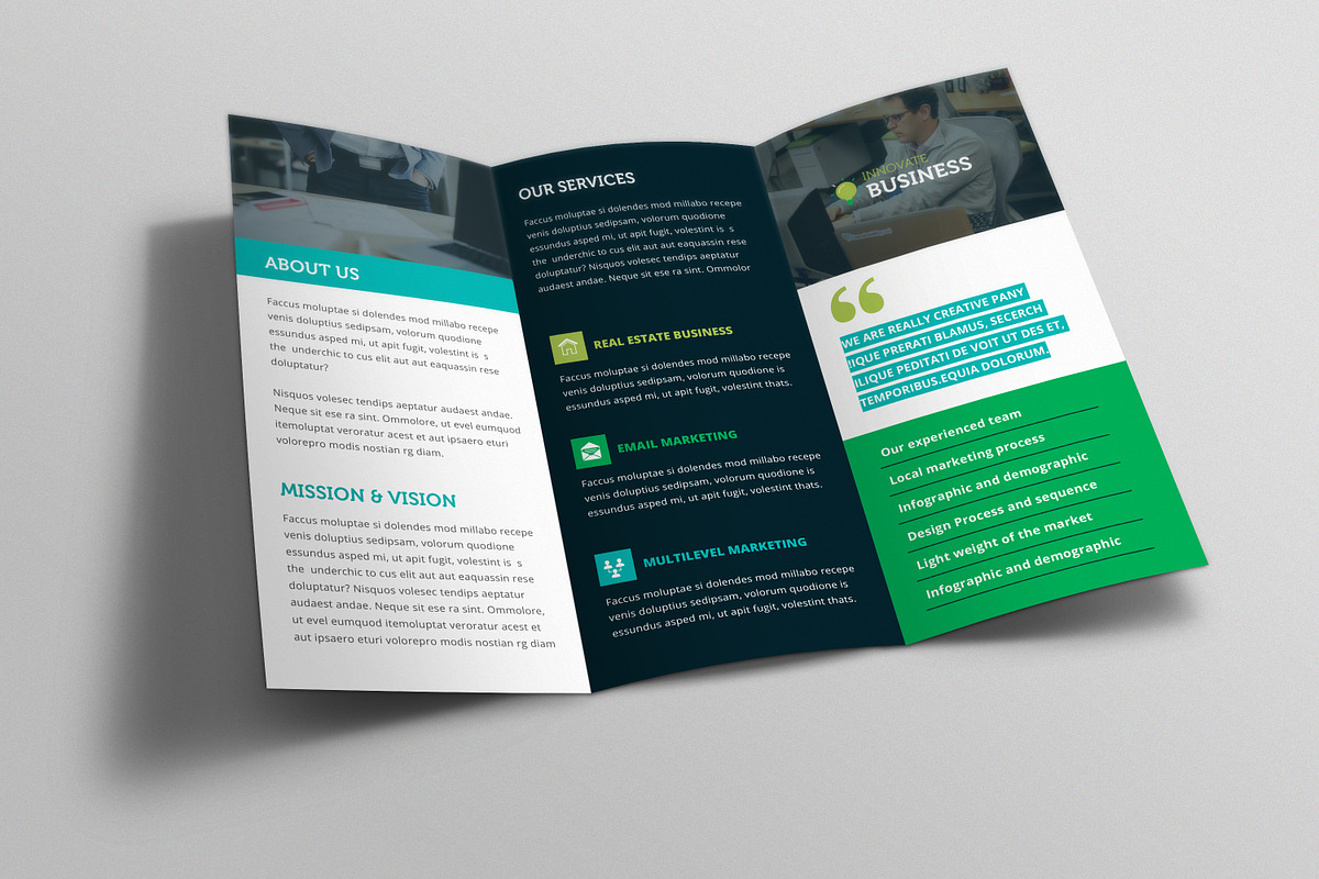 Corporate Business Tri-Fold Brochure, a Brochure Template by Layout Design (Photo 2 of 2)