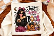 Halloween Humor Just Here For the, a Seasonal Illustration by Libby Wishes (Thumbnail 3 of 3)