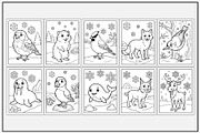 Winter Animals Coloring Pages, an Animal Illustration by Lamia Emad (Thumbnail 2 of 5)