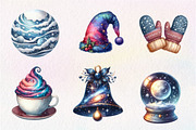 Celestial Christmas Clipart, an Illustration by CreationArt (Thumbnail 5 of 5)