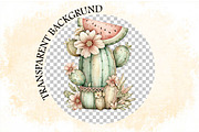 Whimsical Summer Cactus Clipart Bund, an Illustration by SVGArt (Thumbnail 8 of 9)
