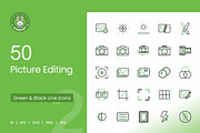 50 Picture Editing Green & Black, an Icon by IconBunny (Thumbnail 1 of 2)