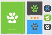 Cat or dog paw icon with house, a Branding & Logo Template by art_creater (Thumbnail 1 of 2)