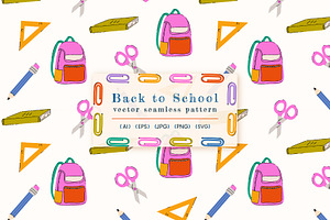 Back to School Pattern, a Pattern Graphic by Groovy Arts
