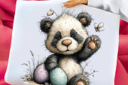 Whimsical Easter Panda Clipart, an Illustration by Libby Wishes (Thumbnail 4 of 8)