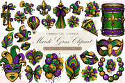Mardi Gras Png Bundle Mardi Gras Cli, an Illustration by Sublimation Artist (Thumbnail 1 of 6)