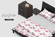 Bedroom Scene Set up Mock-up, a Household Mockup by IsometricWorld (Thumbnail 2 of 5)