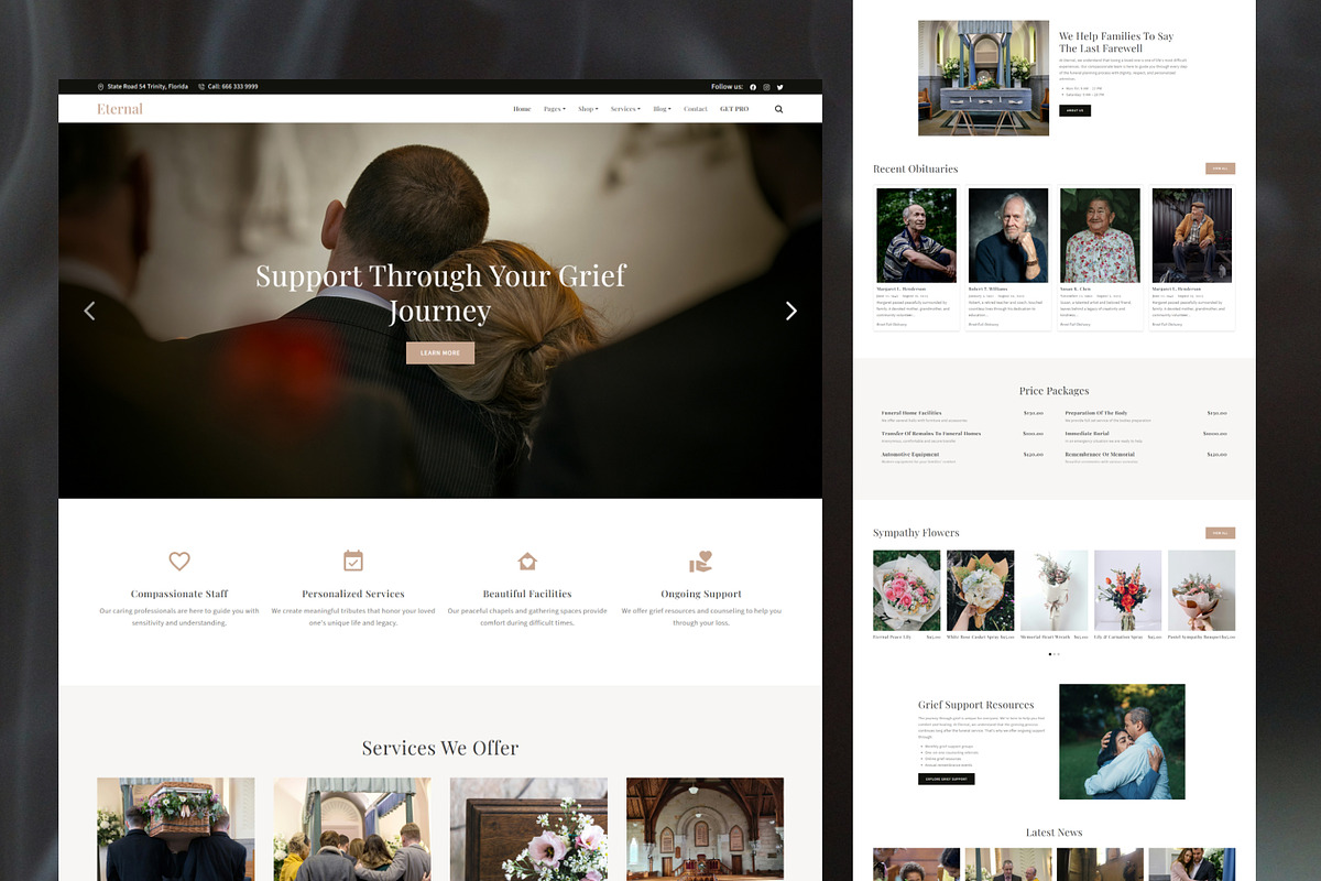 Eternal – Funeral Homes & Memorial, a HTML Template by TemplatesJungle