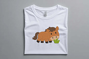 Adorable Grazing Pony Machine Design, an Illustration by Purpose Ekbal (Thumbnail 2 of 3)