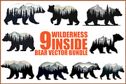 Wilderness Bear Double Exposure Set, an Illustration by musafir_fashion (Thumbnail 1 of 10)