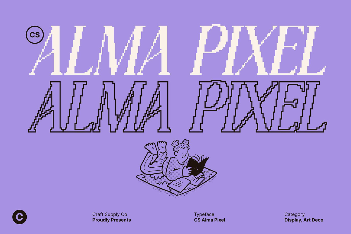 CS Alma Pixel, a Serif Font by Craft Supply Co. (Photo 1 of 8)