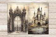 Gothic City Junk Journal Pages, a Seasonal Illustration by GlamArtZhanna (Thumbnail 10 of 10)