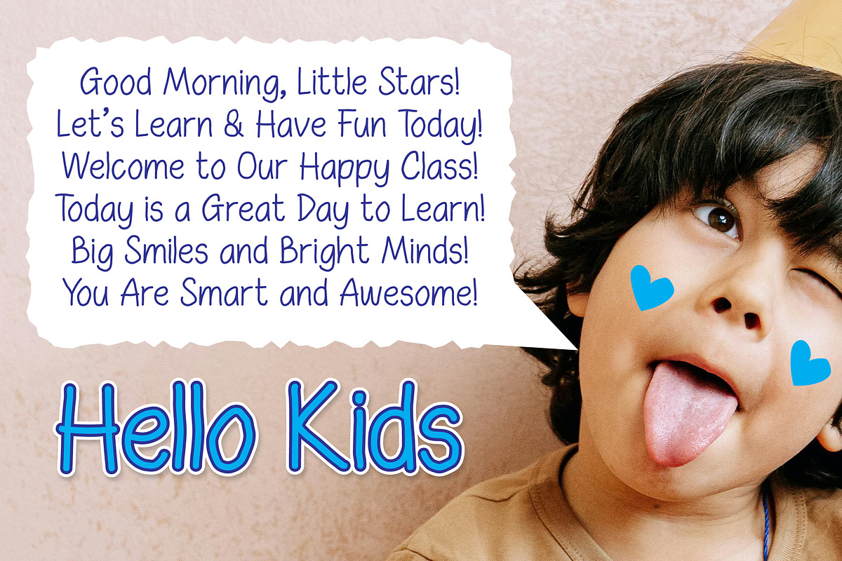 Snappy Child – Kids Handwriting Font, a Font by Mily Studio (Photo 9 of 10)