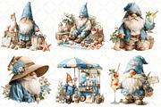 Watercolor Summer Gnome Clipart, an Illustration by Black Bird Studio (Thumbnail 3 of 5)