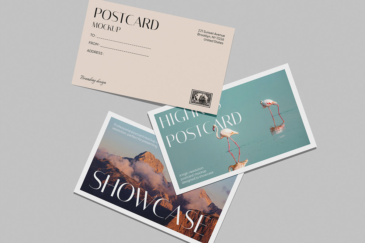 Highres Postcard Mockup for Branding, a Merchandise Mockup by Permadi Creative (Photo 2 of 5)