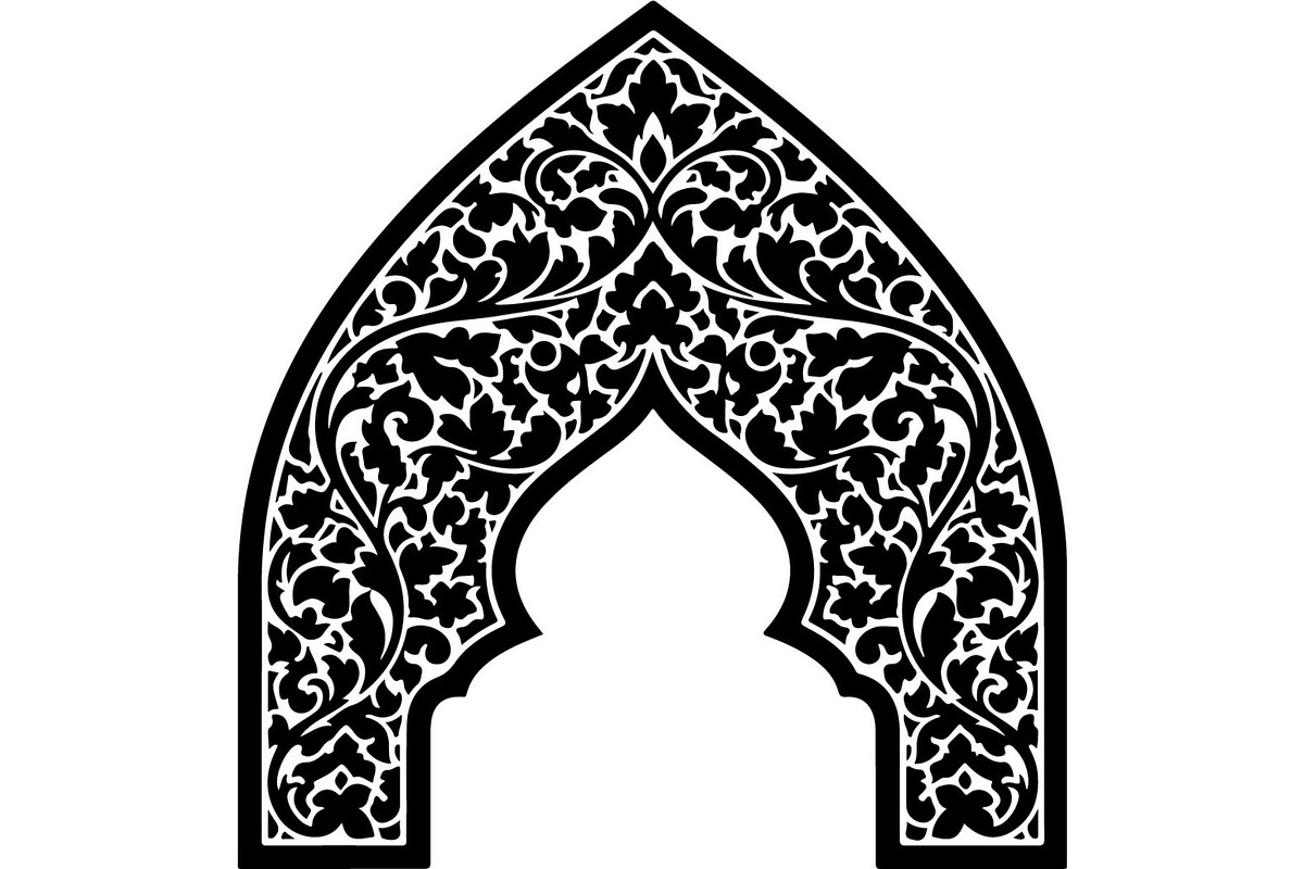 Islamic Decorative Arch Frame Vector, a Decorative Illustration by ...