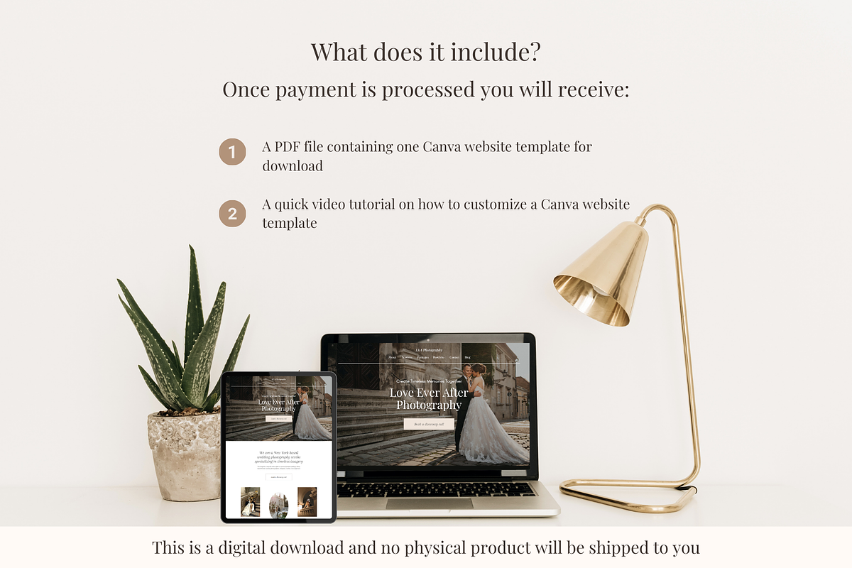 Wedding Photography Canva Portfolio, a Landing Page Template by GlamWebDesigns (Photo 7 of 8)