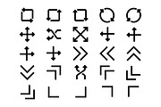 100 Arrow Glyph icon Set, an Outline Icon by shahsoft (Thumbnail 3 of 8)