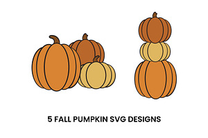 Simple Clean Fall Pumpkin SVGs