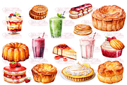 Dessert Delights Collection Clipart, a Food Illustration by Watercolor Digital (Thumbnail 6 of 9)