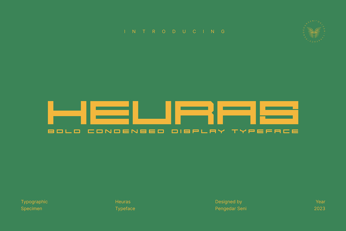 Heuras - Condensed Bold Sans, a Sans Serif Font by Pengedar Seni (Photo 1 of 8)