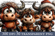 Whimsical Christmas highland cow, an Illustration by Designworld (Thumbnail 1 of 6)