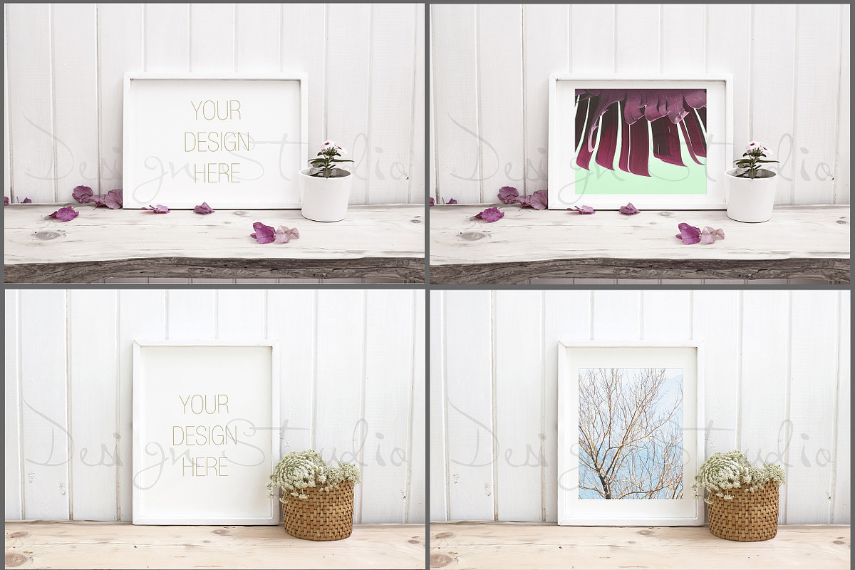 Frame Mockups Bundle, White Concept, a Print Template by HisariDS Mockup Design (Photo 7 of 16)