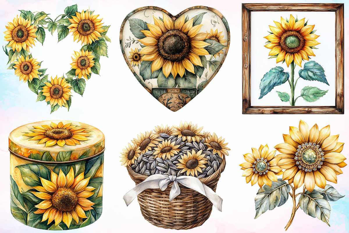 Sunflower Mother’s Day Clipart PNG, an Illustration by Canvas Craft (Photo 3 of 3)