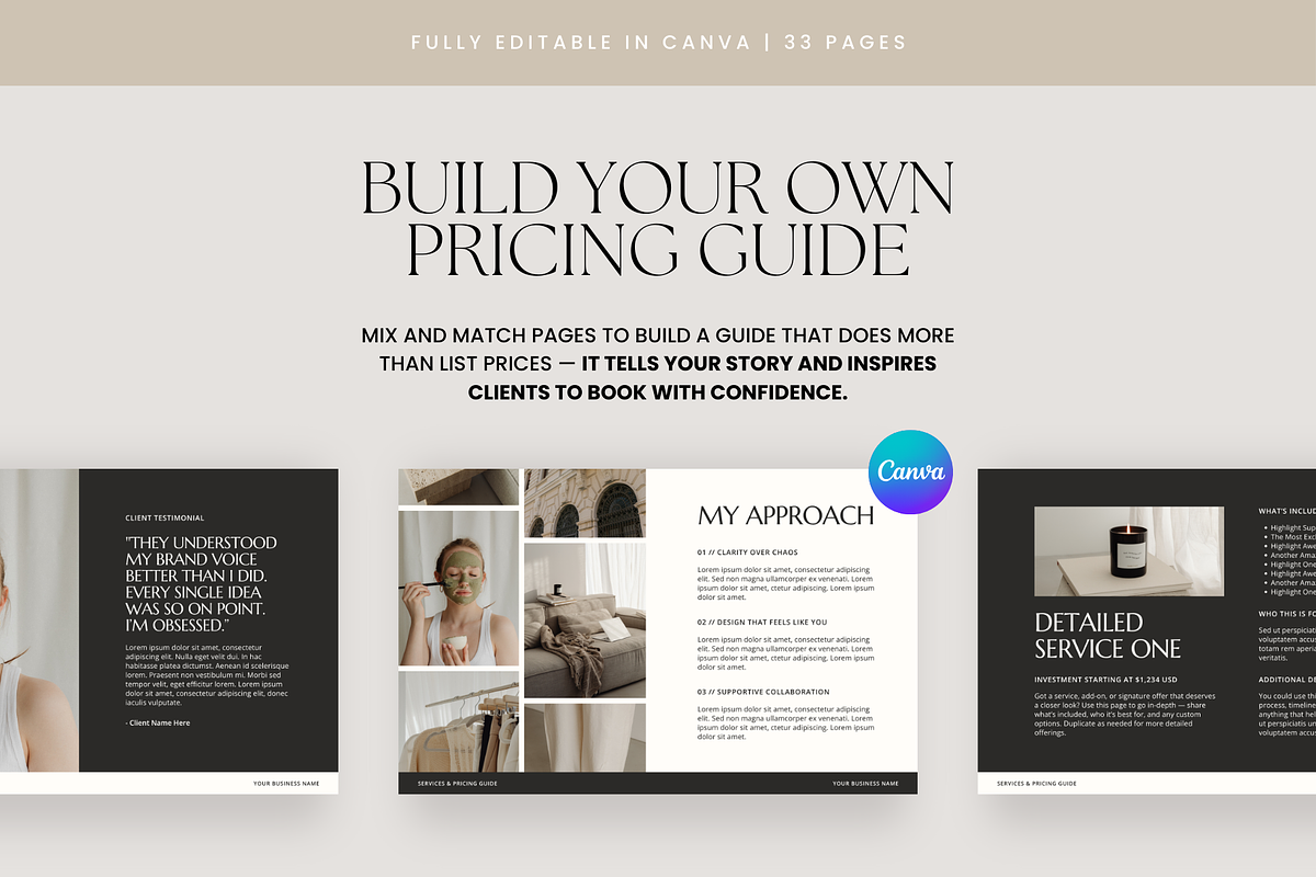 Pricing Guide Template | Canva, a Presentation Template by Rosetta Lane Design (Photo 3 of 9)