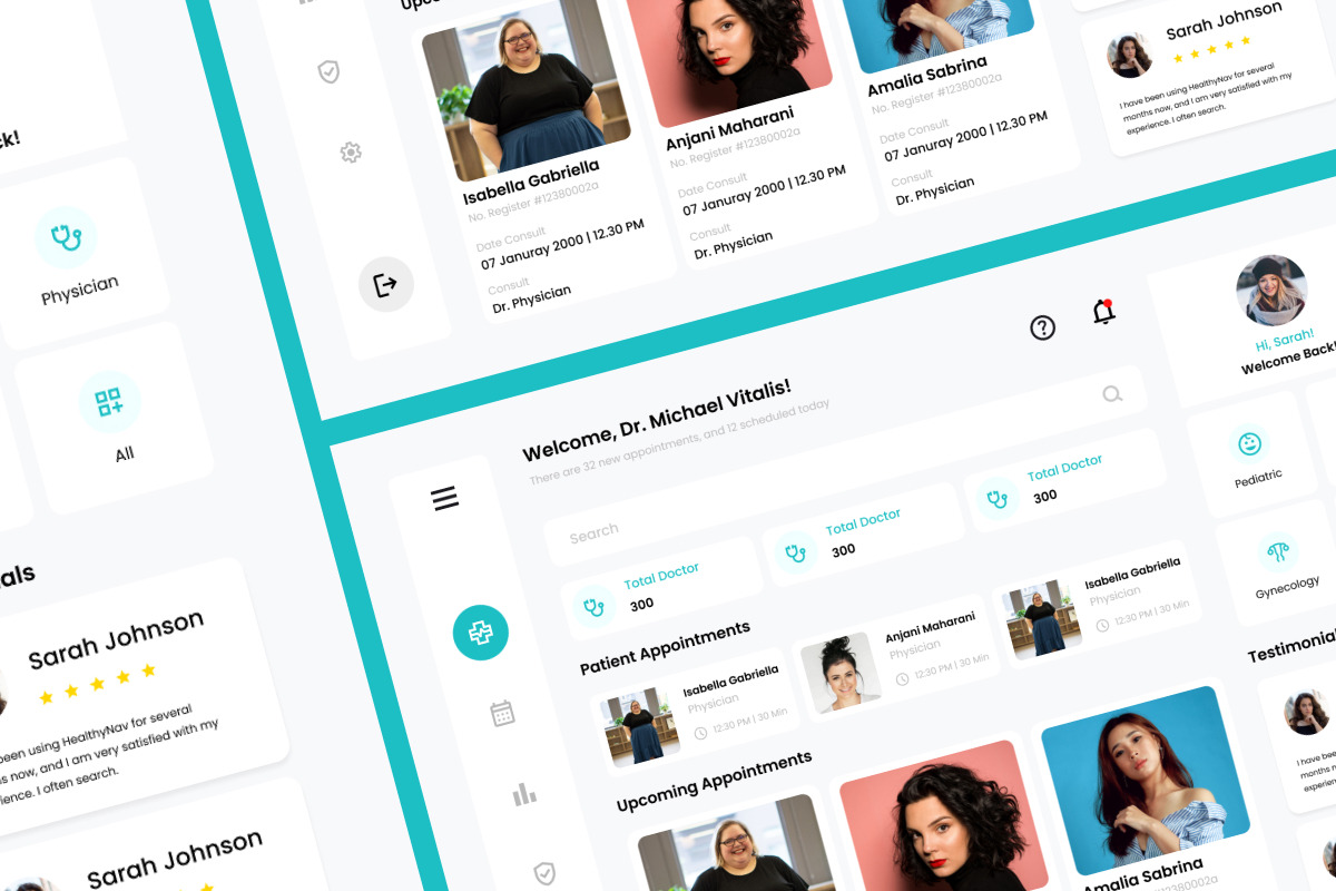 LifeCare - Doctor Dashboard, an UI Kit Template by twinstd (Photo 2 of 5)