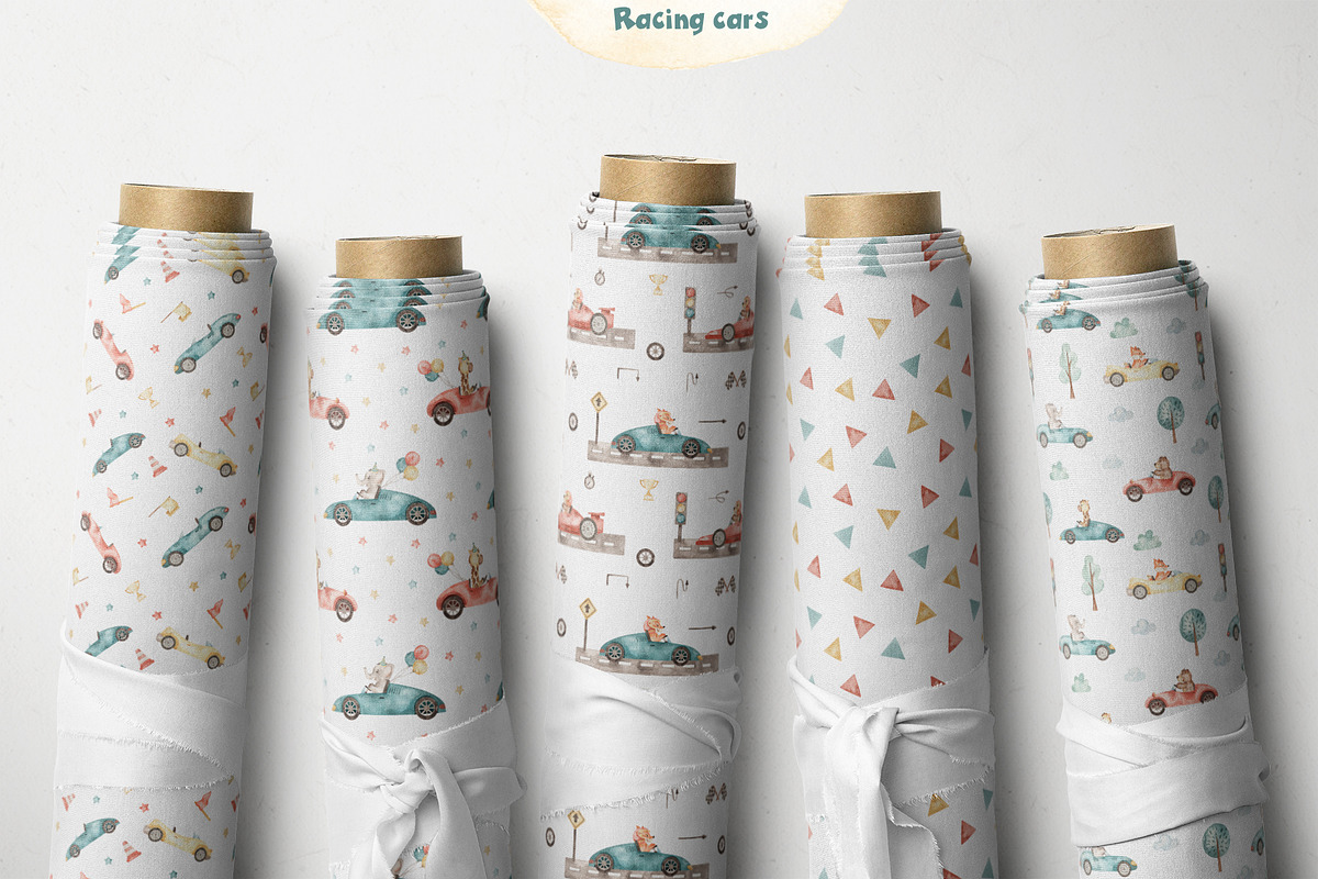 Racing cars watercolor collection, an Animal Illustration by Marina Ermakova (Photo 10 of 11)