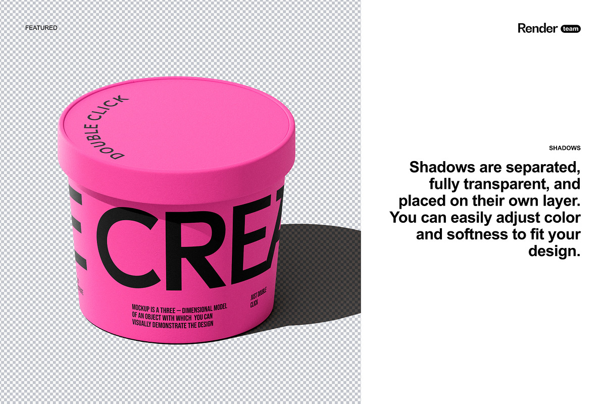 Ice Cream Cup Mockup Set, a Packaging Mockup by Renderteam (Photo 5 of 16)