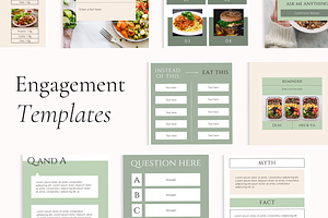 Food Blog Social Media Templates