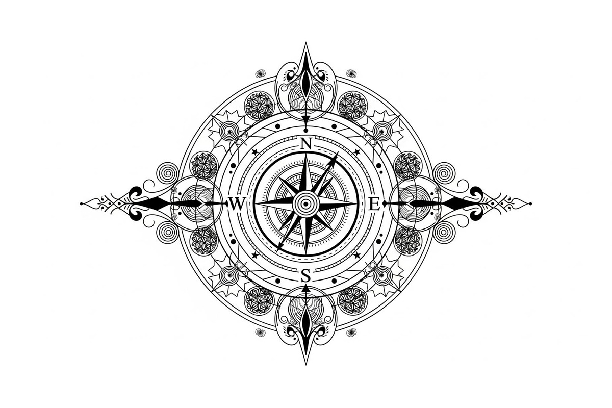 Ornamental Compass Rose SVG Bundle, an Illustration by Gaye Art (Photo 13 of 31)