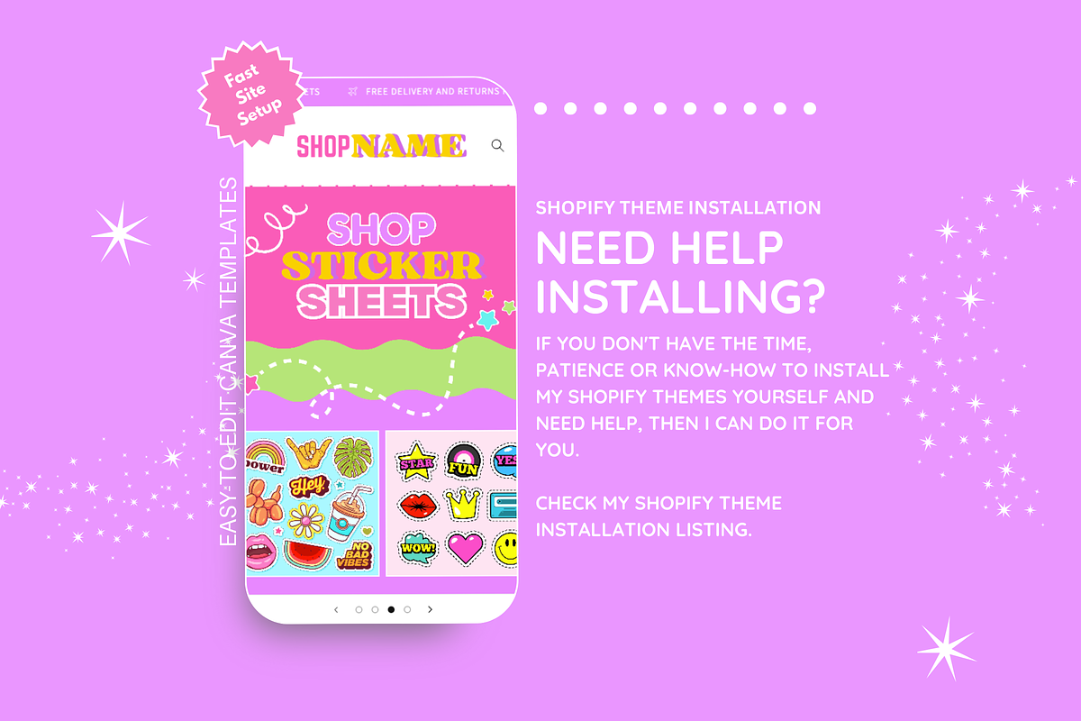 Banner Templates - Sticker Theme, a Shopify Template by SunshineStudioBoutique (Photo 7 of 9)