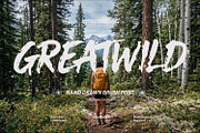 Greatwild Hand Drawn Brush Font, a Handwritten Font by Maulana Creative (Thumbnail 1 of 7)