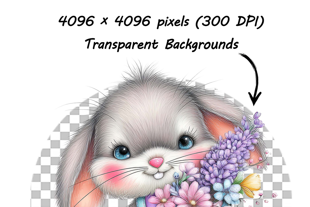 Whimsical Floral Animal Clipart Set, an Illustration by one-touch (Photo 8 of 16)