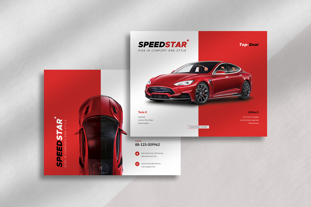 Car Brochure + Powerpoint Template, a Brochure Template by Orcshape Studio (Photo 1 of 13)