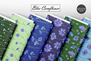 Watercolor Cornflower Patterns, an Illustration by OlDm_Shop (Thumbnail 3 of 10)