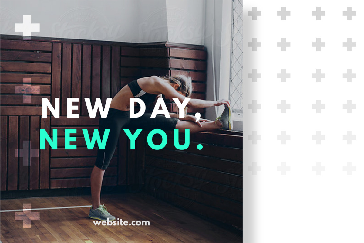 Health & Fitness Social Media Kit, a Social Media Template by TheSwissDesignCo (Photo 4 of 6)